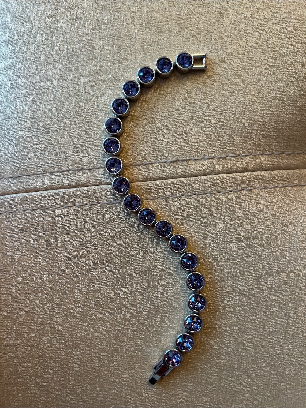 Touchstone Crystal by Swarovski Ice Bracelet Dark Purple